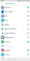 All the apps that are selected to send notifications