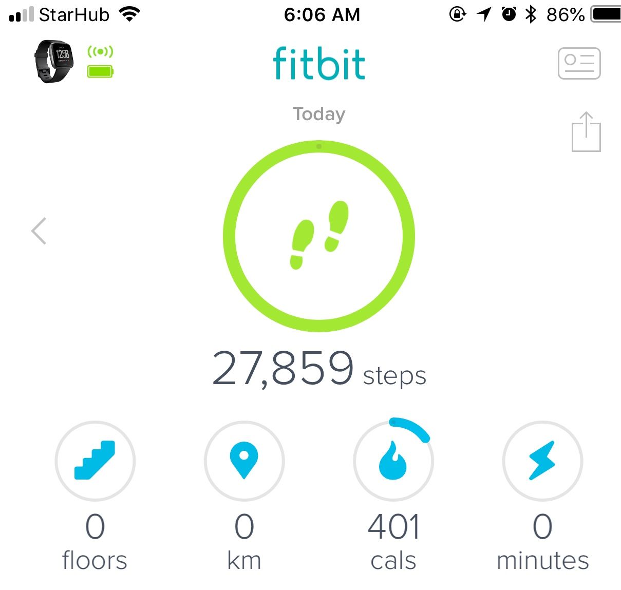 fitbit step counter