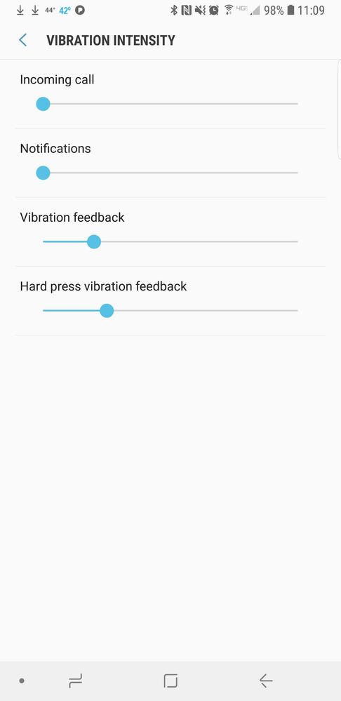 Calls and Notifications all the way down.  I am not getting any vibration issues with this setting.