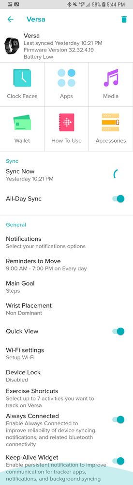 Fitbit all best sale day sync