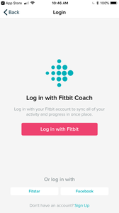 login to fitbit app