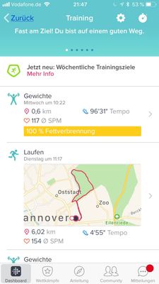 Aufzeichnung bei der Versa