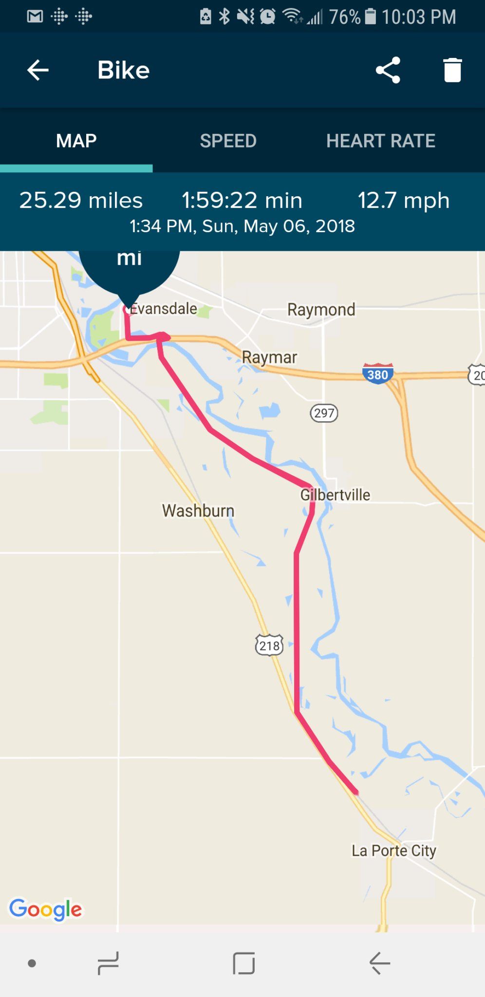 map my ride fitbit