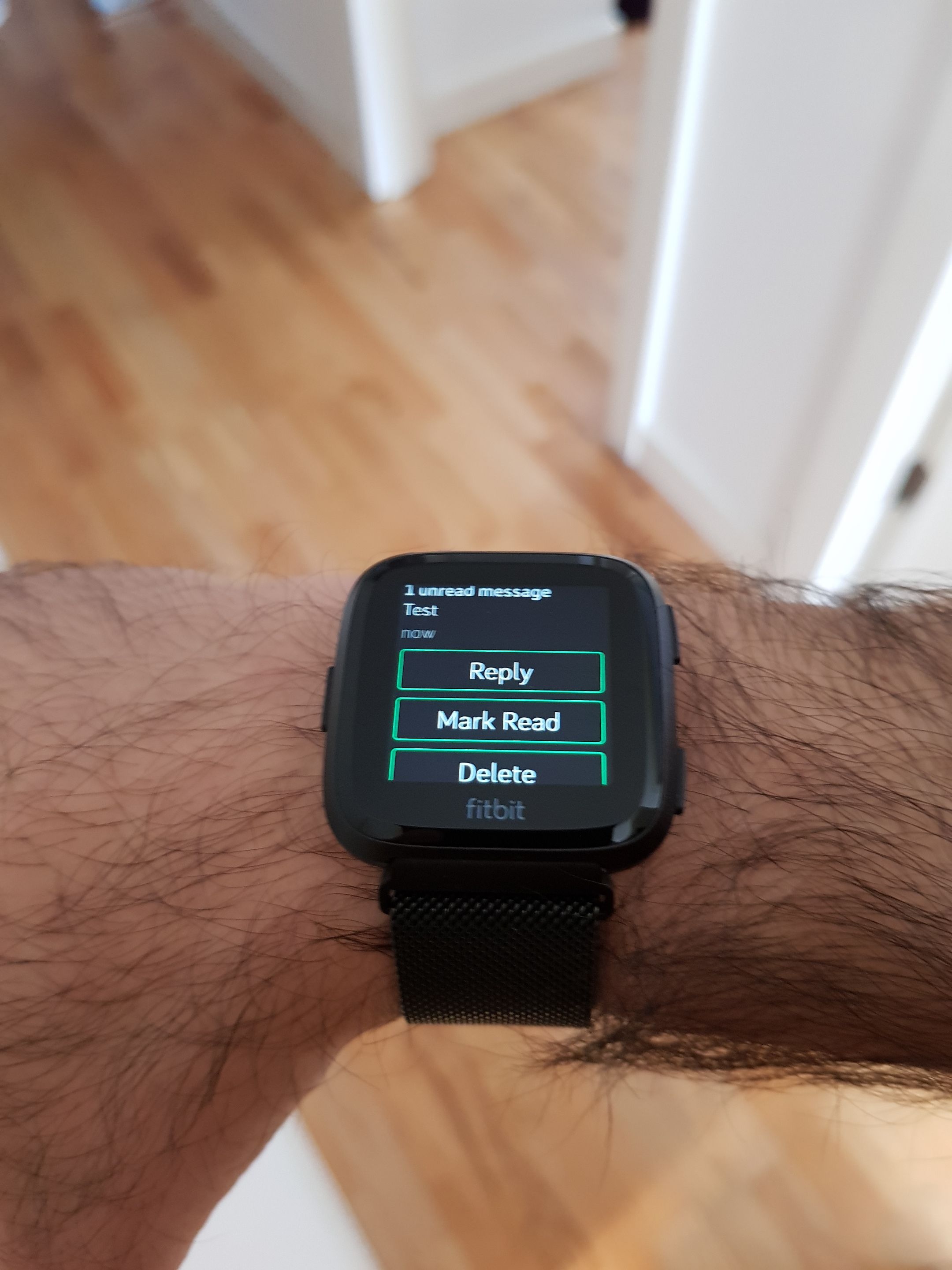 quick reply on fitbit versa