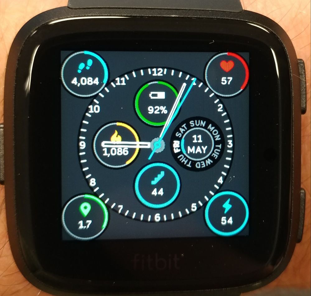 fitbit clock face with seconds
