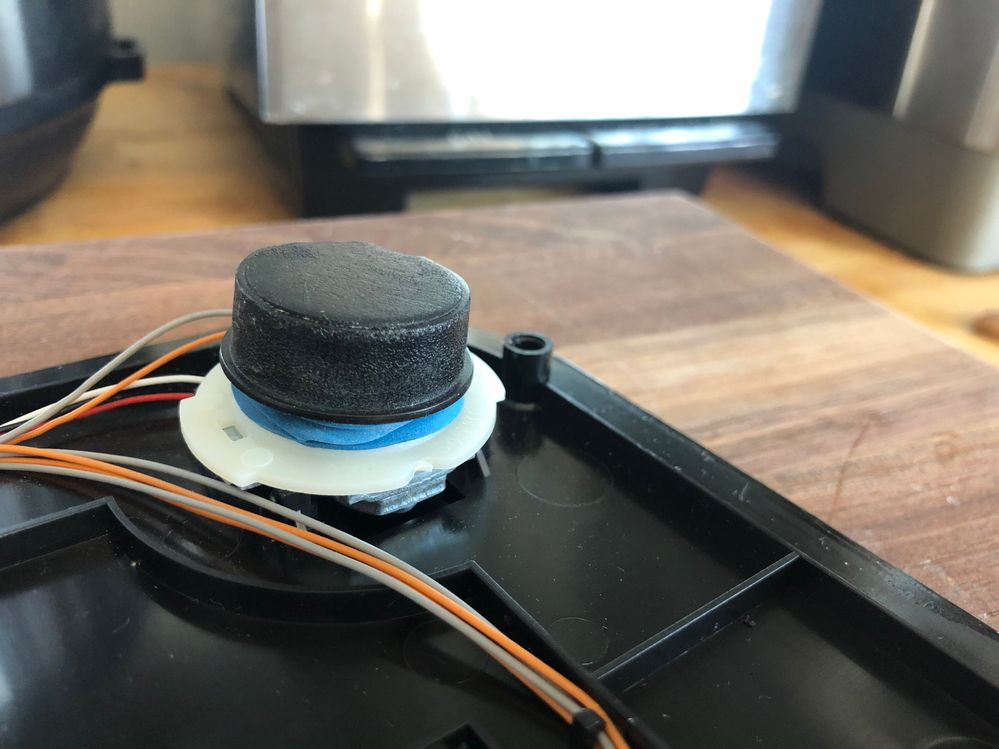 Blue rubber band fix for Aria broken foot on/off sensor spring