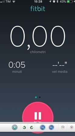 Up Bitfit dove si vedono distanza, tempo velocità
