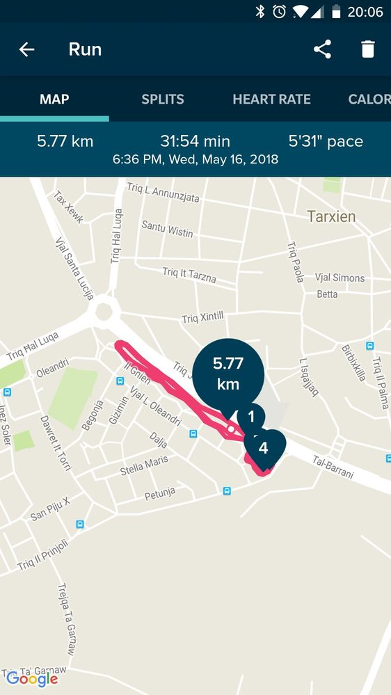 fitbit says connected gps is running