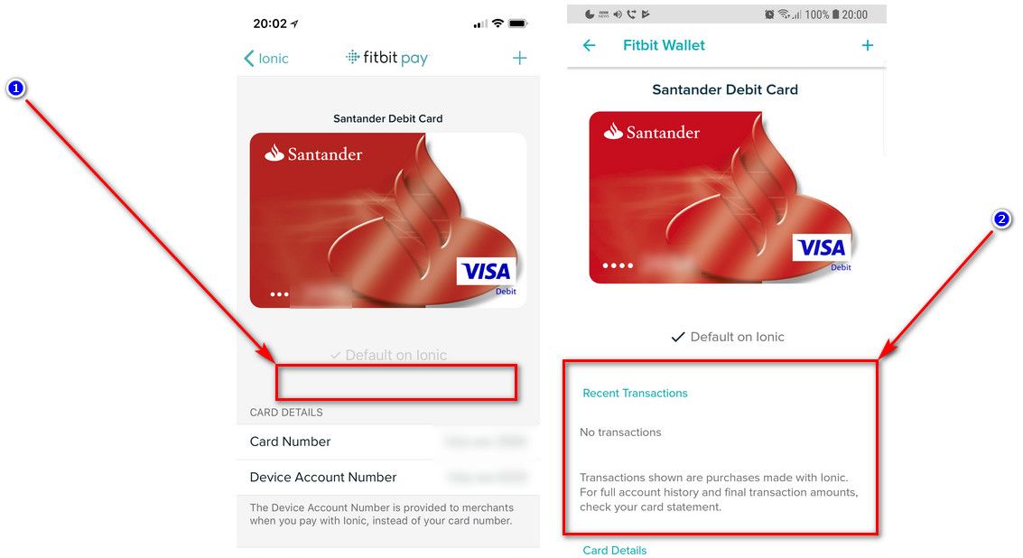 Fitbit Pay and Santander in the UK on 