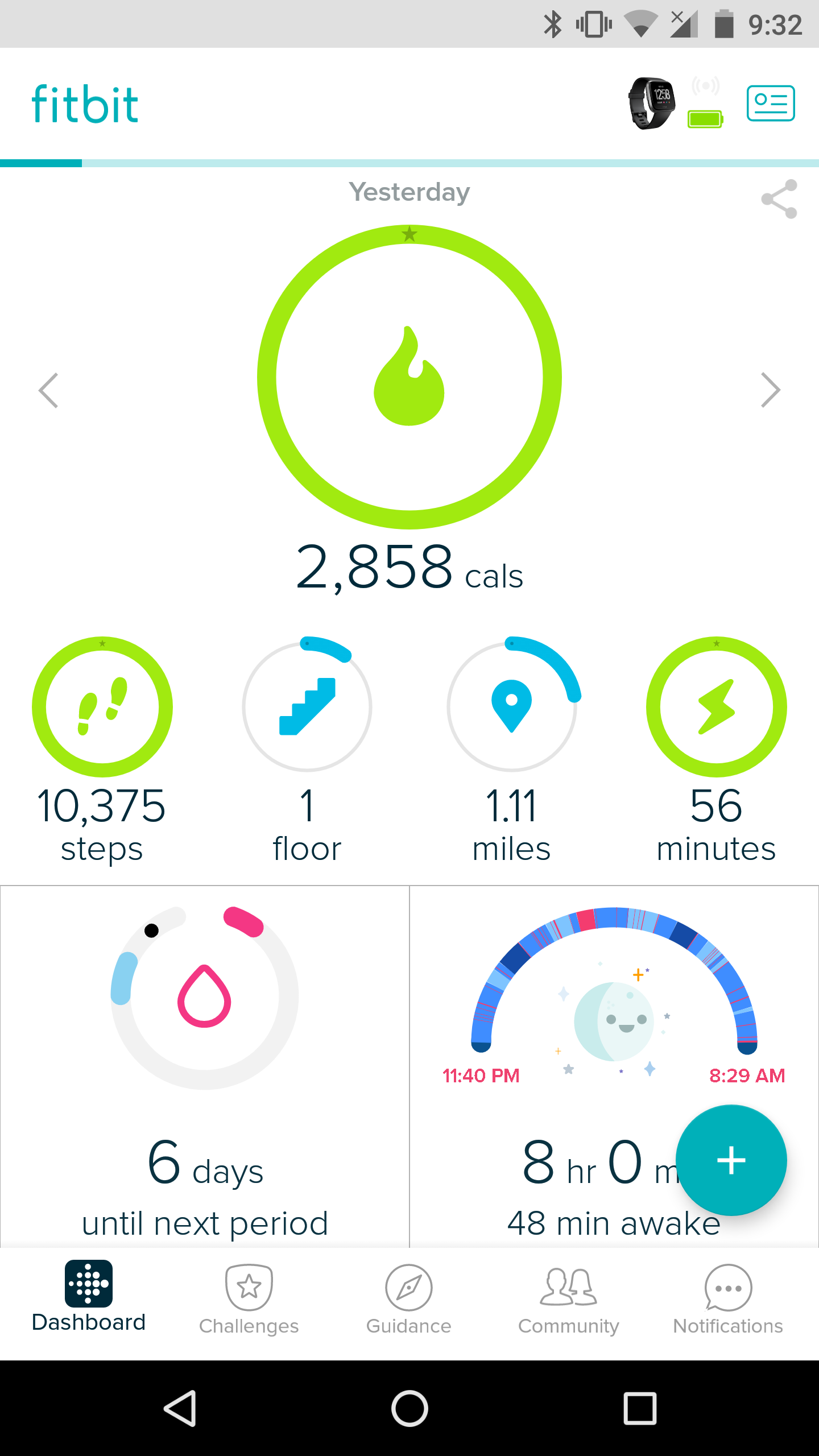 I walked 7,000 steps with the Fitbit Charge 6 and the Fitbit