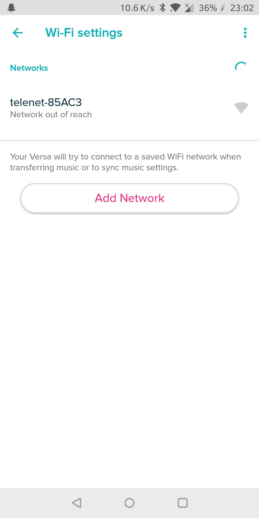 how to change wifi on fitbit versa