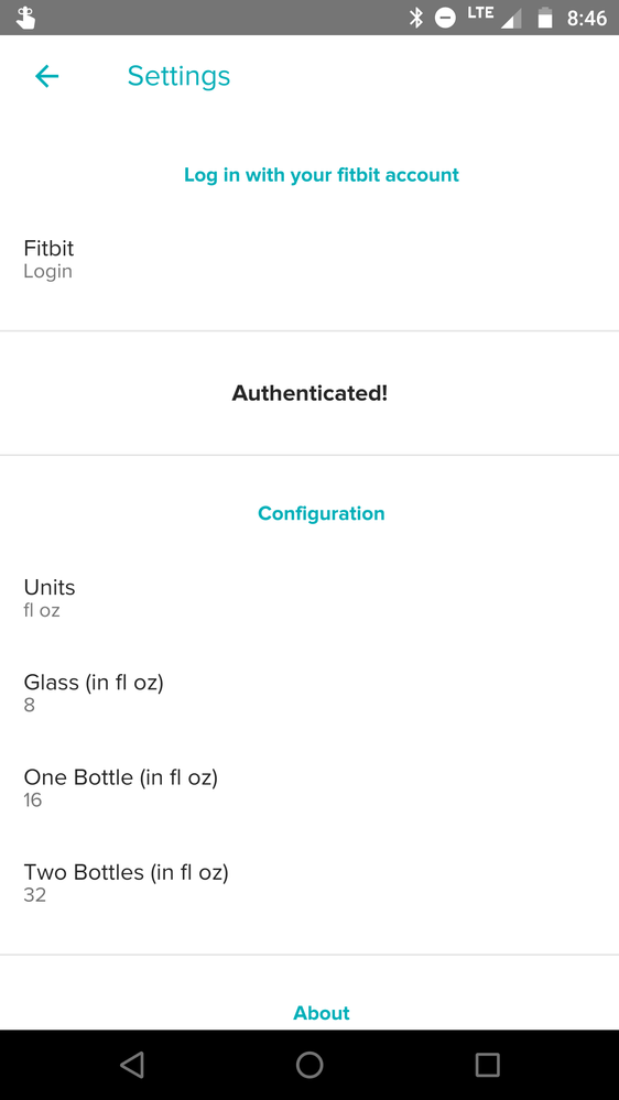 I'm logged into the app.