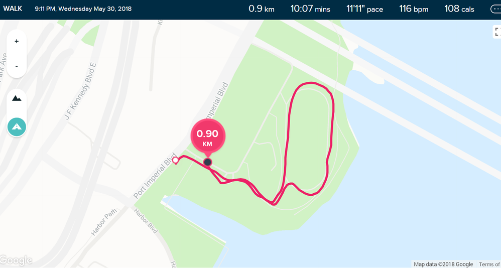 Fitbit connected store gps running