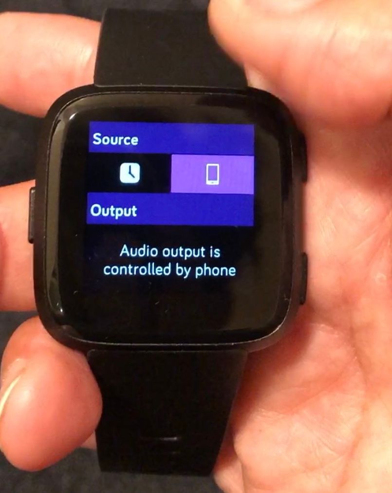 fitbit versa lite music control