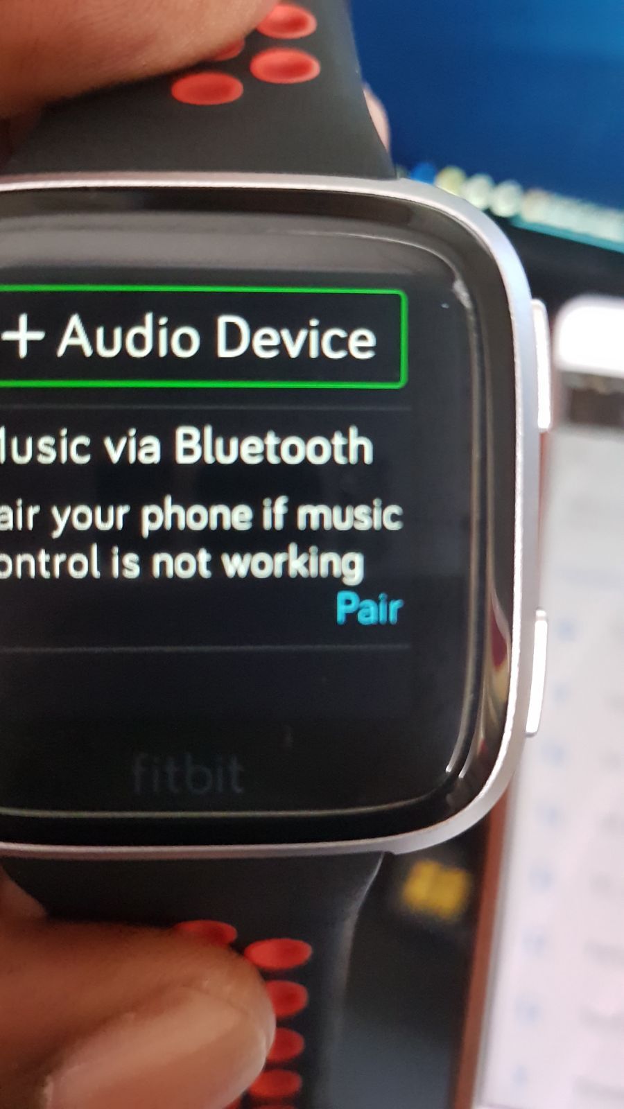pairing a fitbit versa