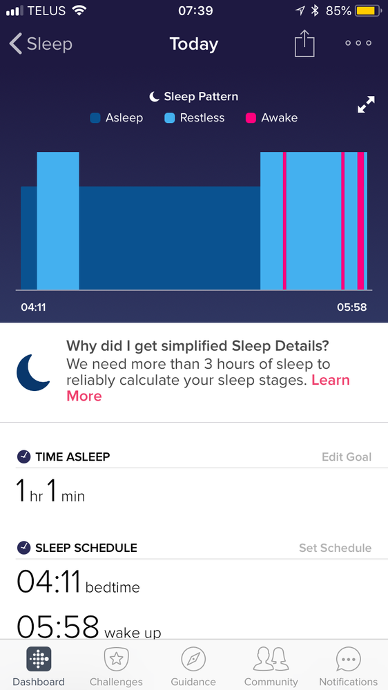 Sleep tracker not working - Fitbit 