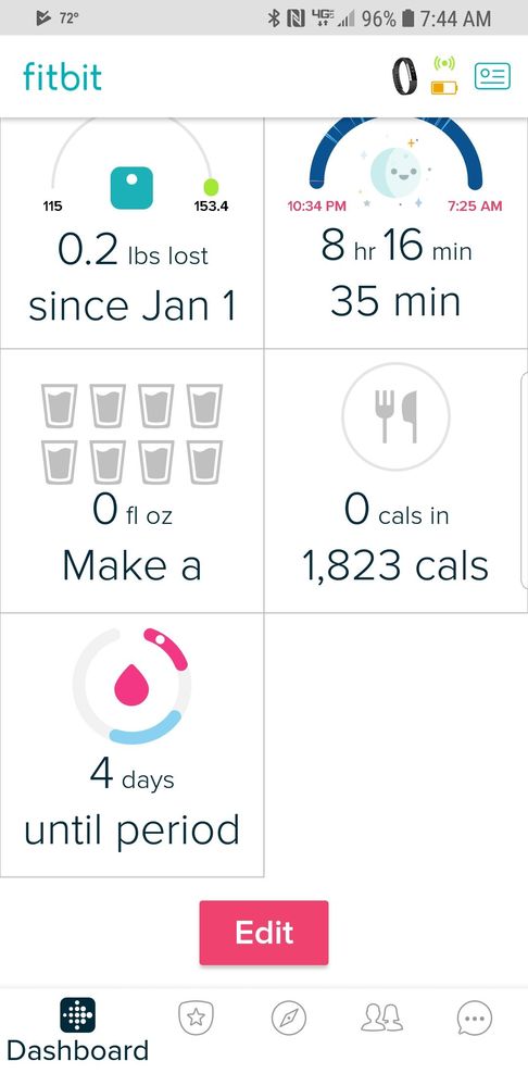 Corrected in calendar,  but still shows wrong days until period on dashboard.