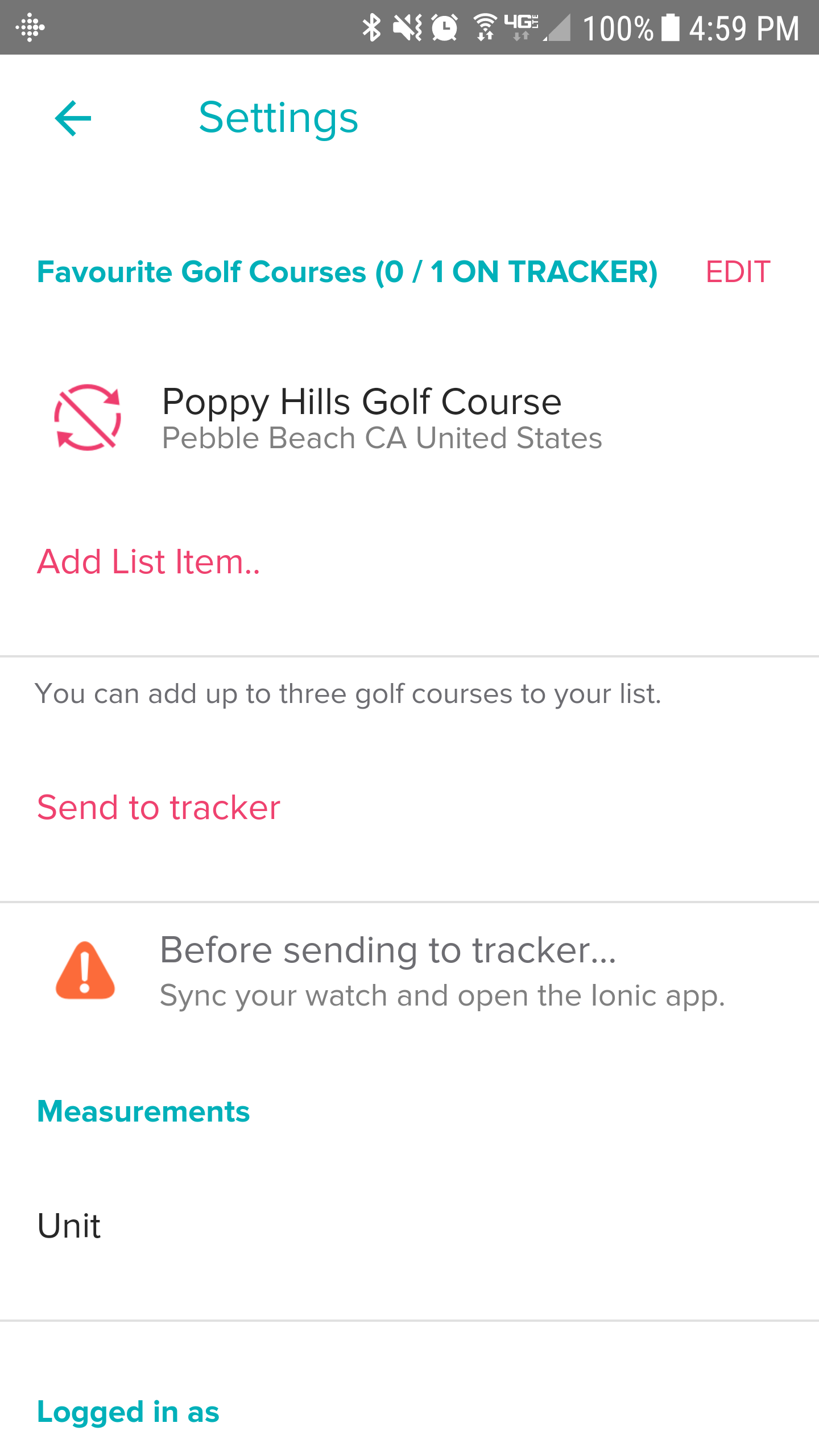 Fitbit ionic best sale golf app