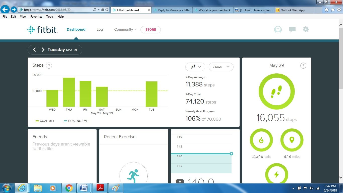 fitbit not tracking steps