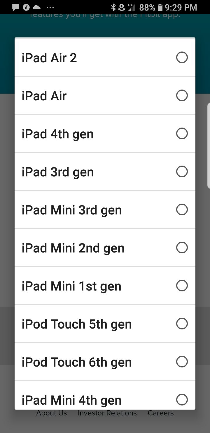 fitbit app for ipad mini