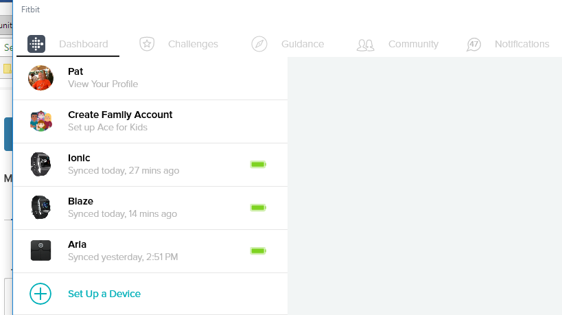fitbit family account