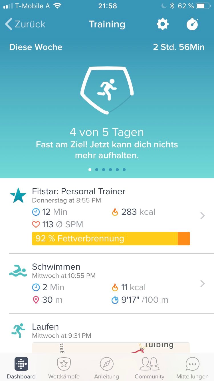 fitbit versa workouts