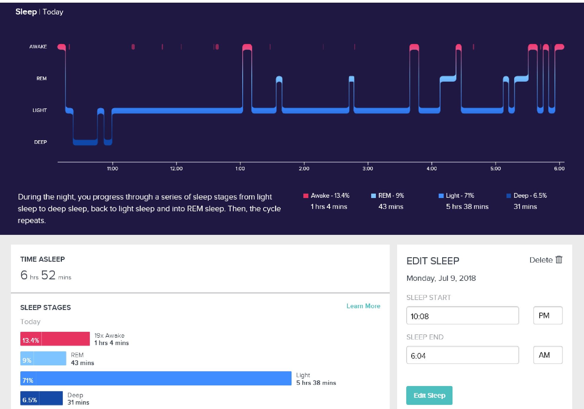 fitbit combine sleep logs