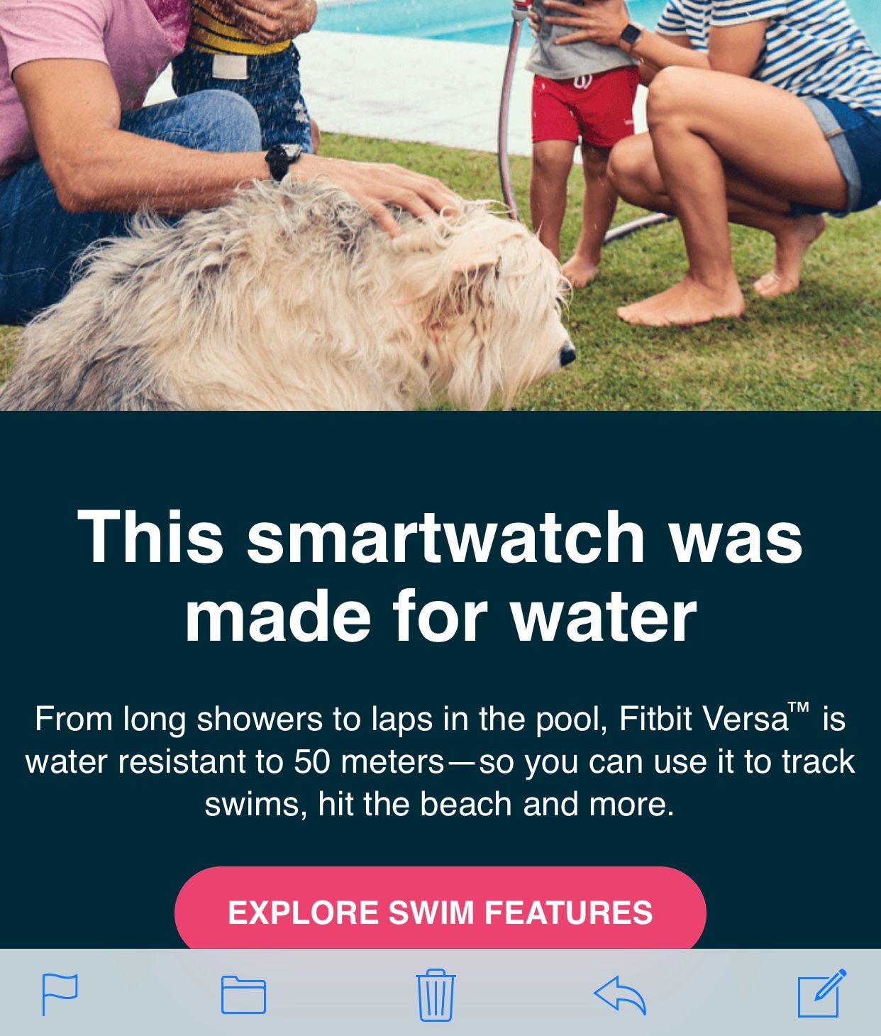 can you go swimming with a fitbit versa 2