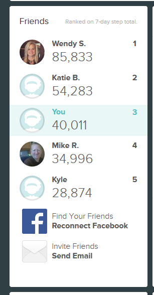 fitbit community friends steps