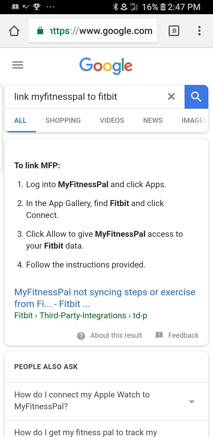 Myfitnesspal will not cheap sync with fitbit