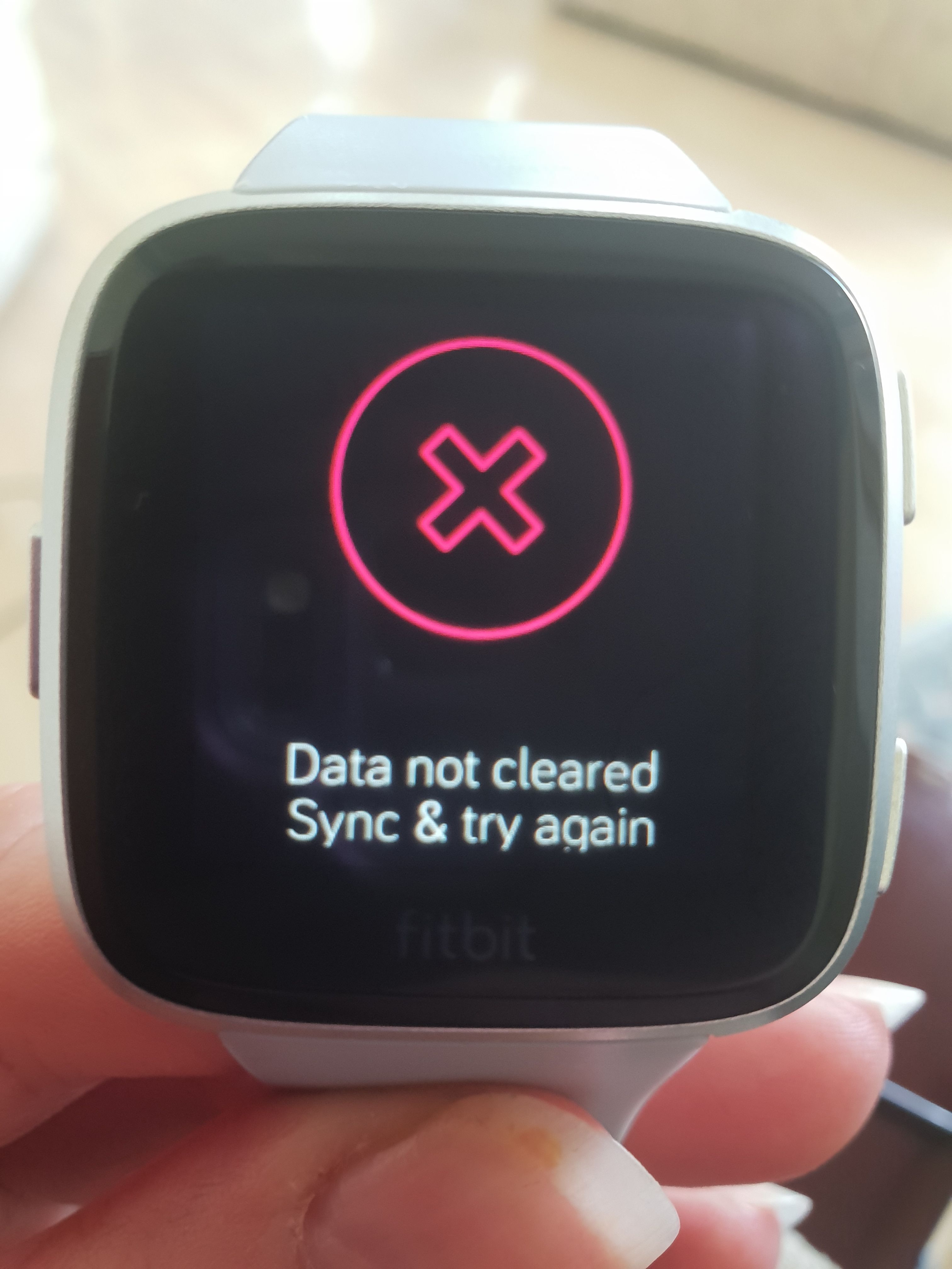 factory reset fitbit versa lite data not cleared