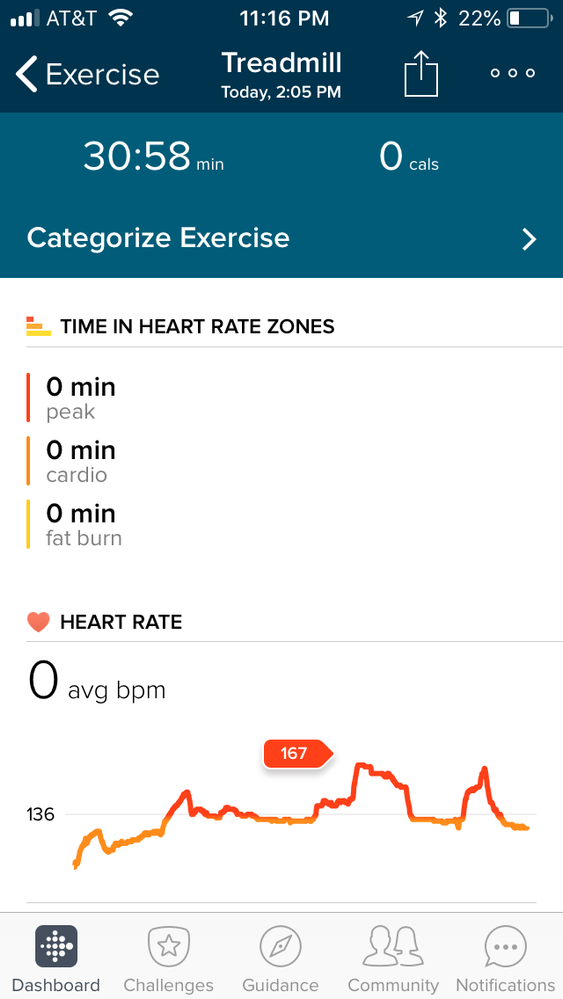 It knew that I was on the treadmill for 30 minutes