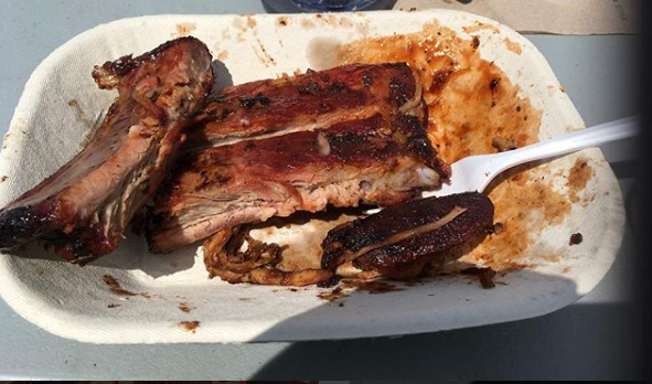 1/3 rack BBQ ribs + Pork + Corn on the cob with butter and salt