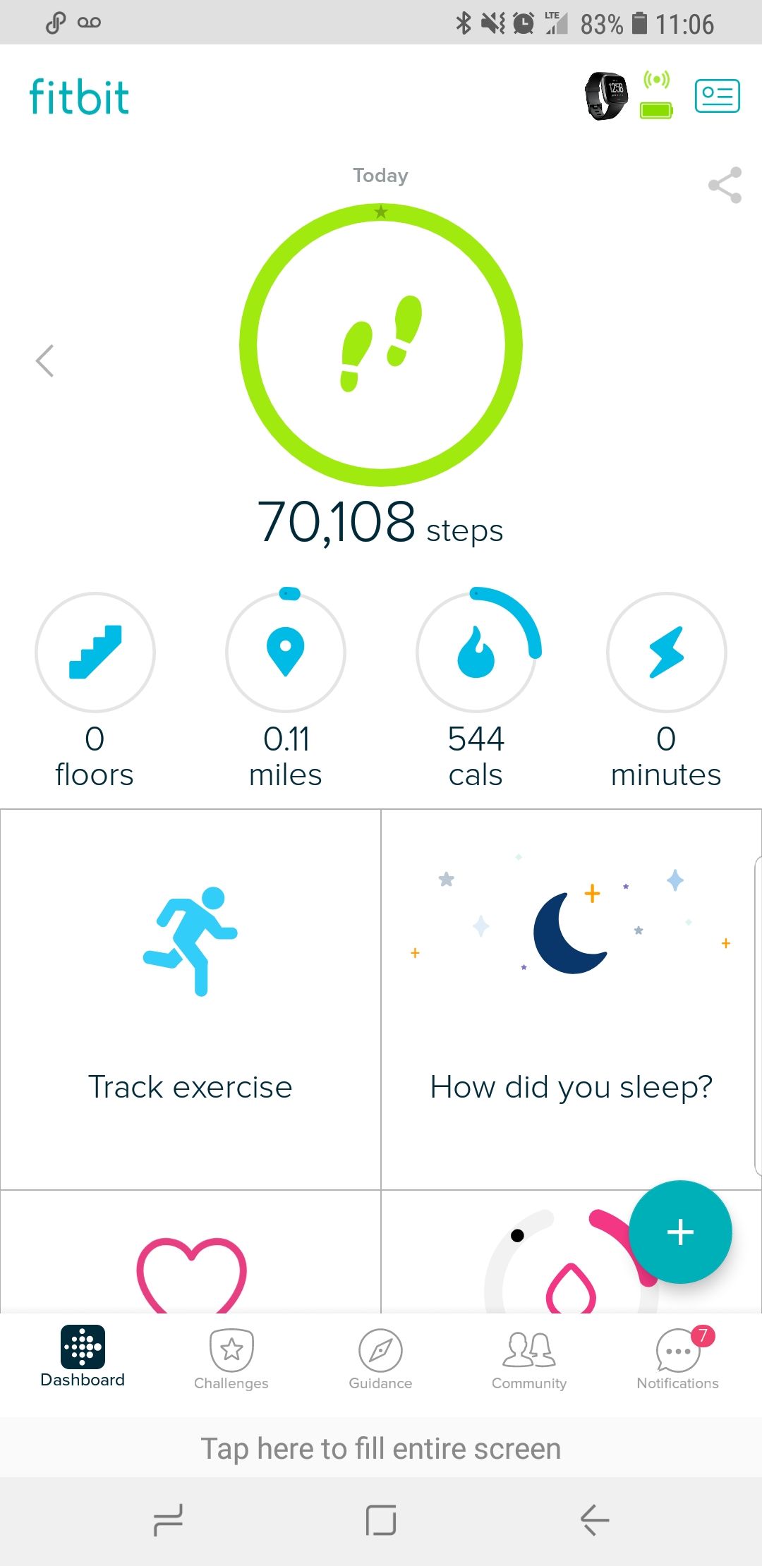 fitbit step counter