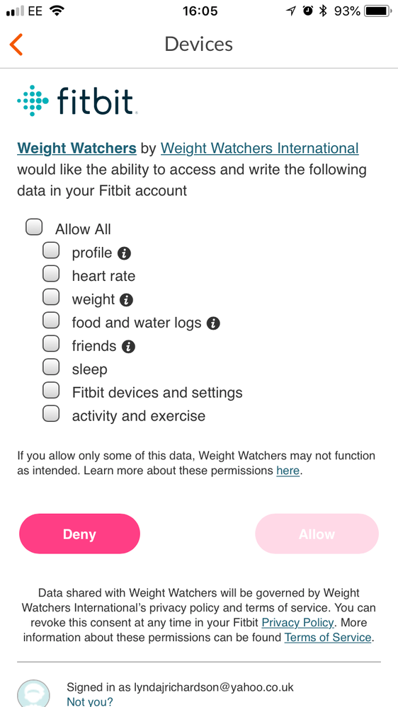 Fitbit and Weight Watchers Food Logging - Smart Food Scale