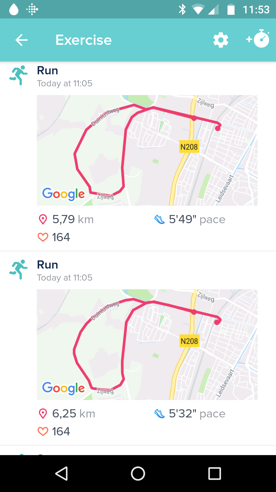 Fitbit track cheap running route