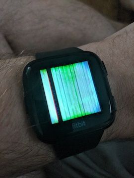 how to reset fitbit versa when screen is black