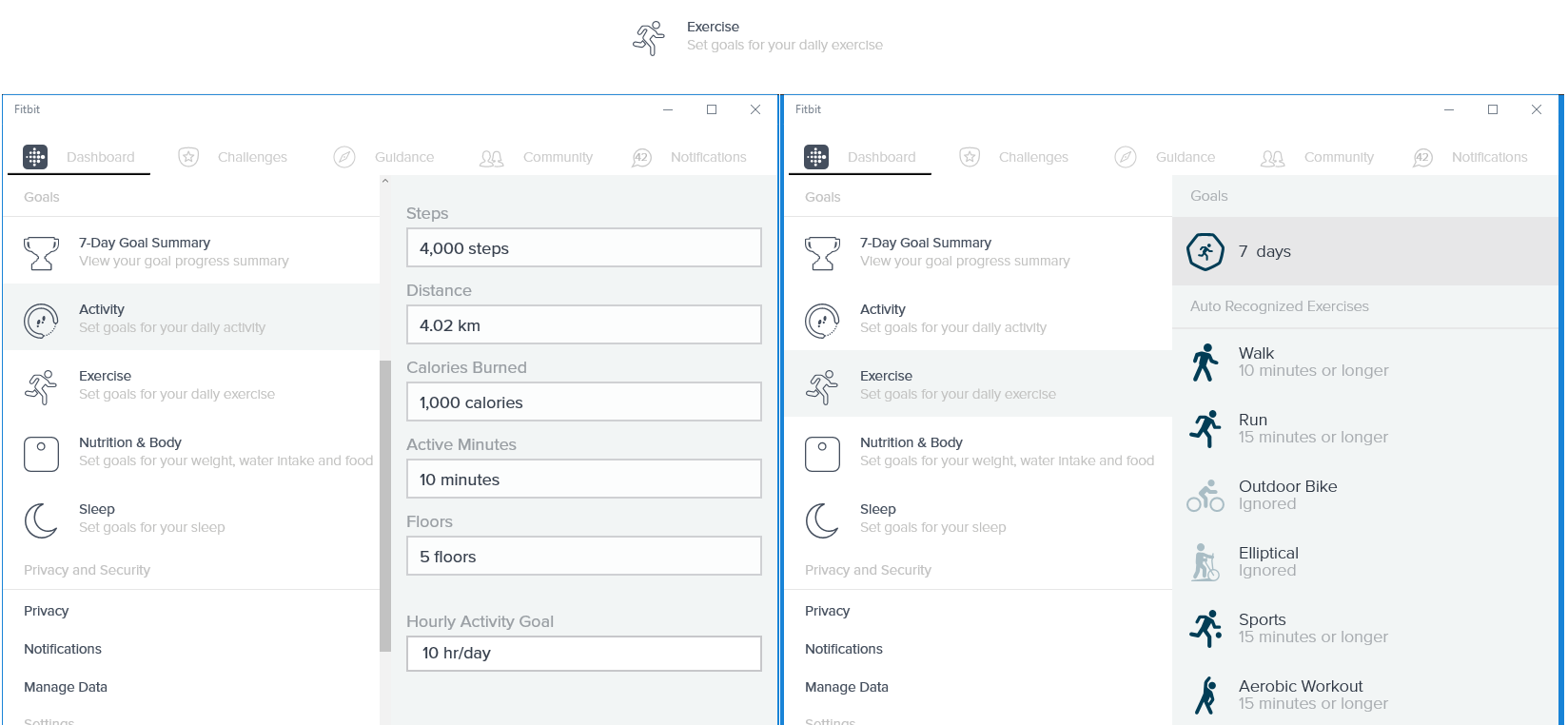 Weekly exercise goal icon inaccurate Fitbit Community