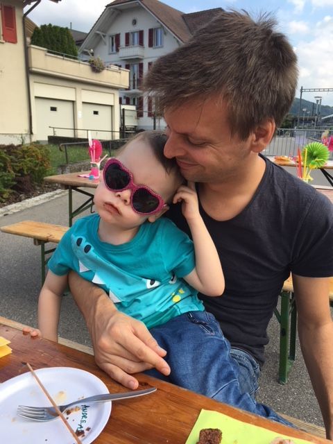 Grandson Flynn and son-in-law Andreas