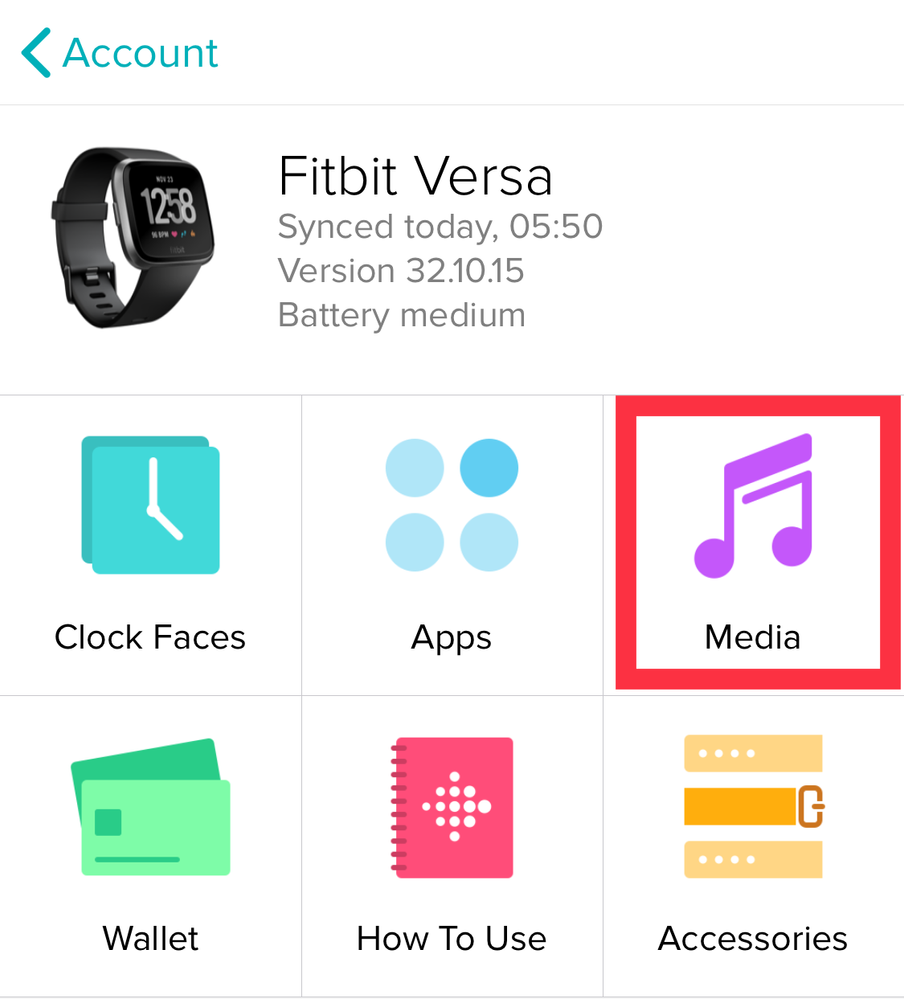 how to find settings on fitbit versa