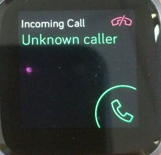 fitbit versa 2 incoming call