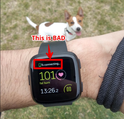 fitbit connected gps running