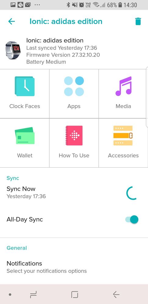 All day sync on, yet syncing is intermittent.