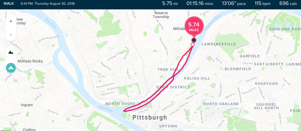 Fitbit ionic hot sale map my run