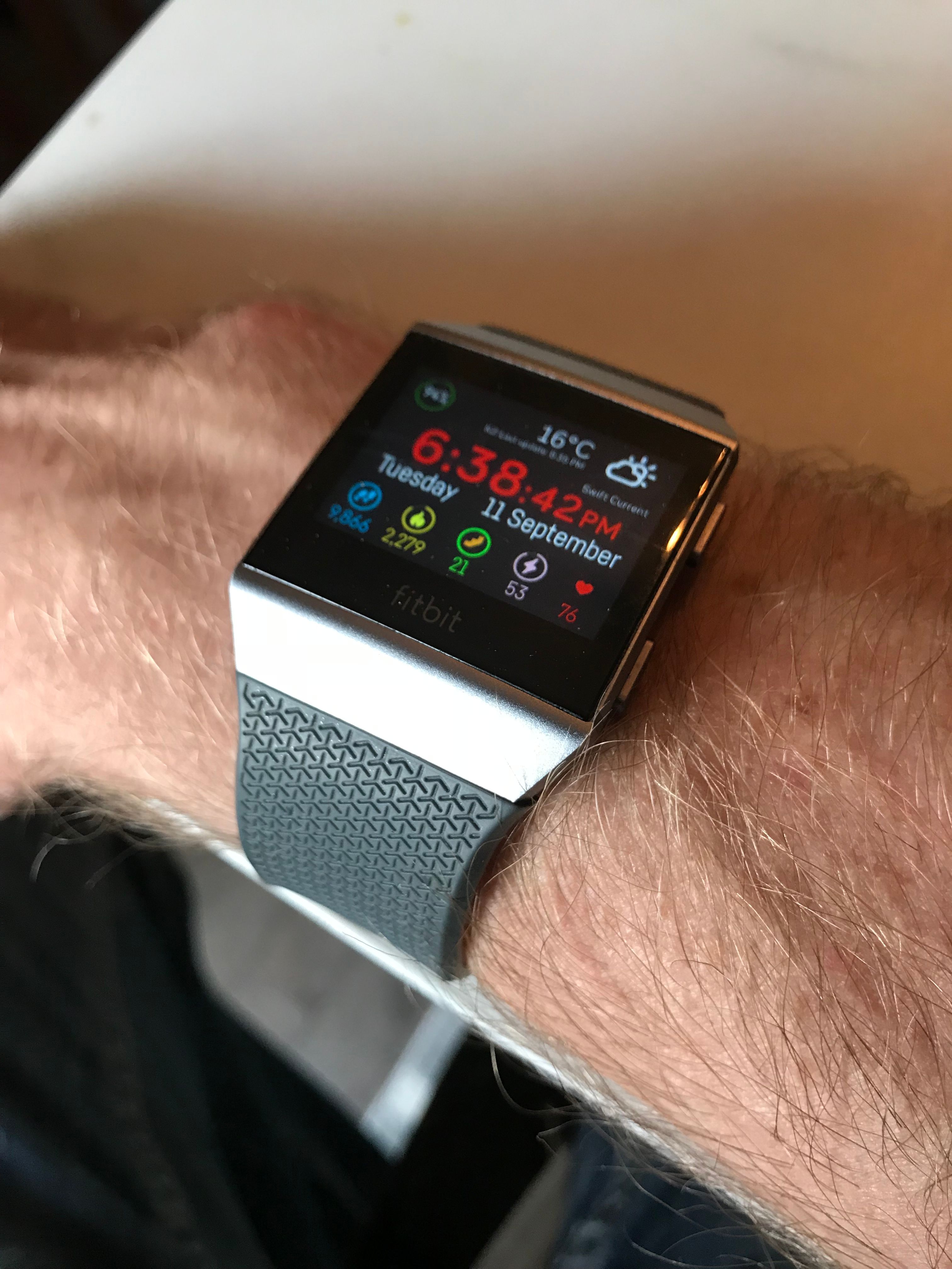 Details about   Fitbit Ionic Smartwatch FB503 Ink Blue/Ice Grey/Silver Grey AD Edition 