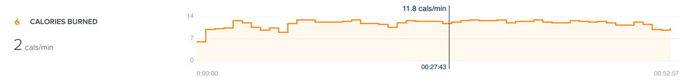 Incorrect cals/min on the webapp...