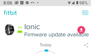 fitbit ionic firmware version