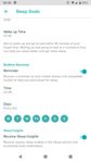 The bedtime reminder settings via the app