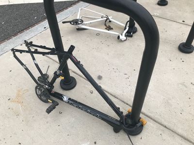 4. A well-locked bike frame