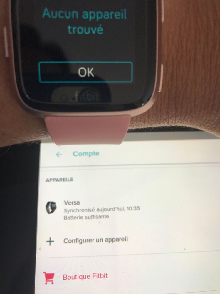 Avec l'appli Fitbit